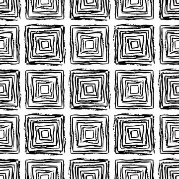 Geometric concentric squares seamless pattern Illustrazione stock