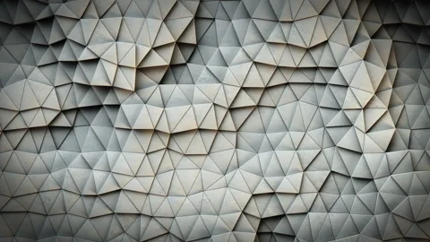 Geometric Concrete Wall with Triangles 3D render seamless loop animation Stock Footage 321310414