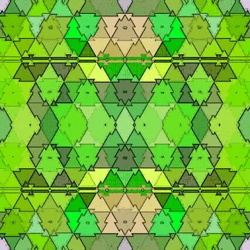 Geometric continuous pattern, polygon triangles leaves abstract background in Stock Illustration