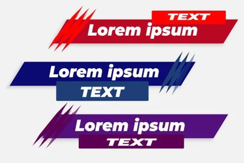 Geometric cool lower third banner template Stock Illustration