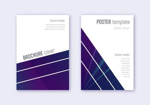 Geometric cover design template set. Neon abstract Stock Illustration