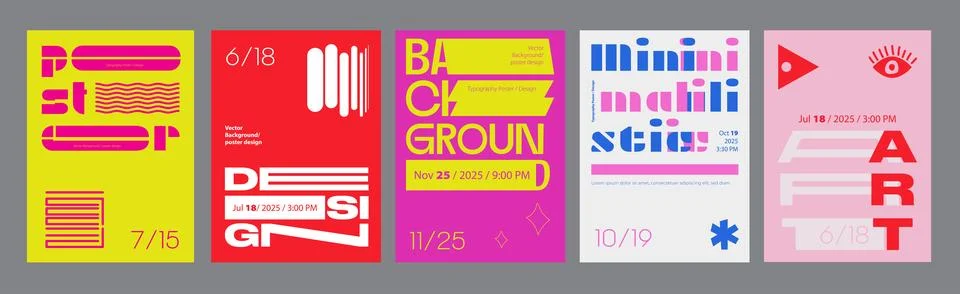 Geometric Cover Layout Templates Stock Illustration