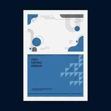 Geometric cover template design background style Stock Illustration