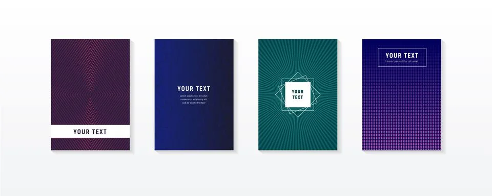 Geometric covers A4 template, pattern, placard, poster on colorful background Stock Illustration