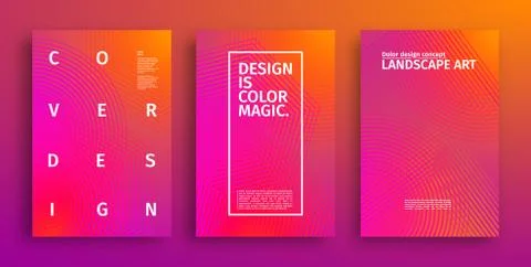 Geometric covers design. Future Web pattern vector with colorful gradients Stockillustratie