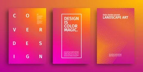 Geometric covers design. Future Web pattern vector with colorful gradients Stock Illustration