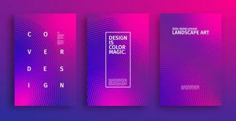 Geometric covers design. Future Web pattern vector with colorful gradients Stock Illustration