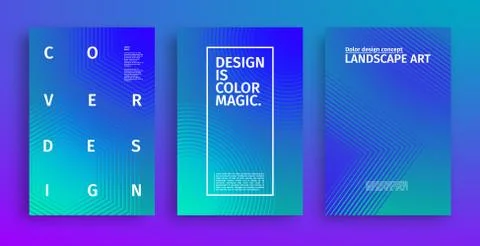 Geometric covers design. Future Web pattern vector with colorful gradients Stock Illustration