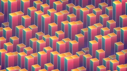 Geometric covers template for motion design. Loop animation. 3d rendering 4K UHD Stock Footage 119237791