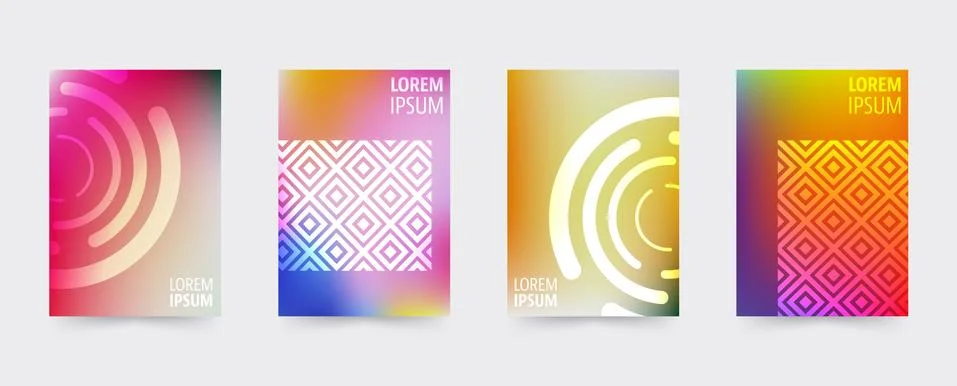 Geometric covers template set Illustrazione stock