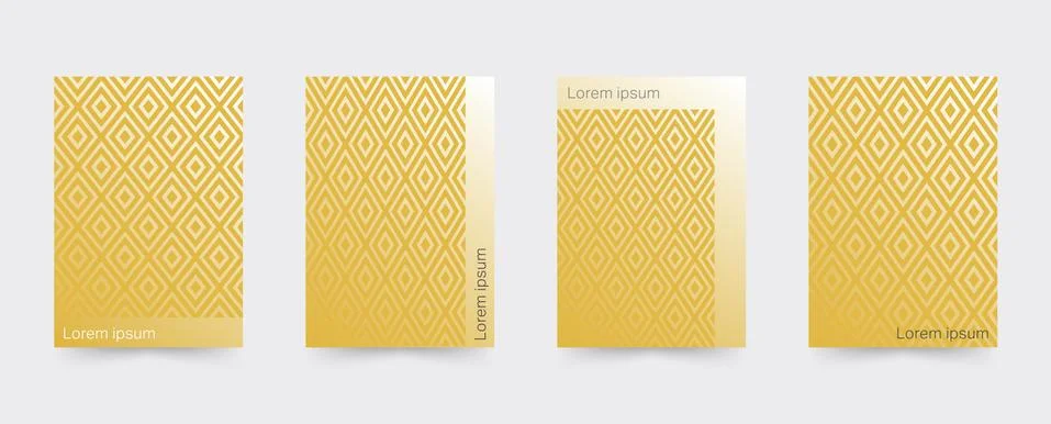 Geometric covers template set Stock Illustration
