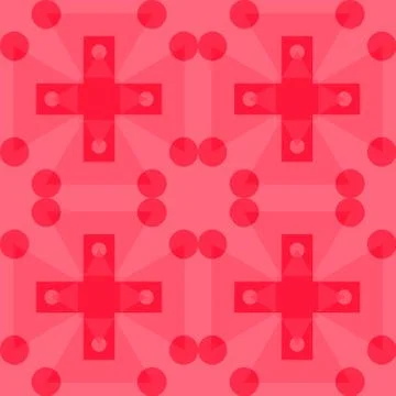 Geometric crosses seamless pattern Stock Illustration