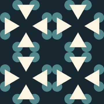 Geometric crosses seamless pattern Stock Illustration