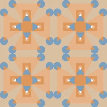 Geometric crosses seamless pattern Stock Illustration