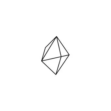 Geometric crystal Stock Illustration