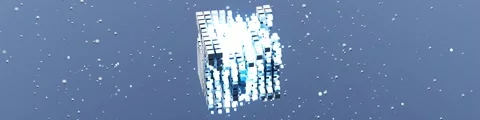 Geometric cube animation background plays in a loop 動画素材 340557354