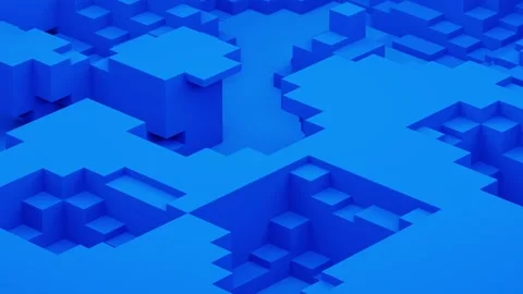 Geometric cube blue background Stock Footage 255766361