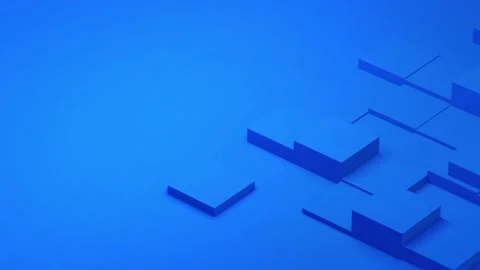 Geometric cube blue background Stock Footage 255766553