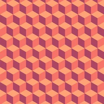 Geometric Cube Cell Decoration Pattern Background Vector Stock Illustration