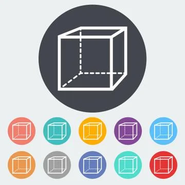 Geometric cube Stock Illustration