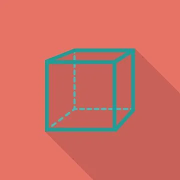 Geometric cube Stock Illustration