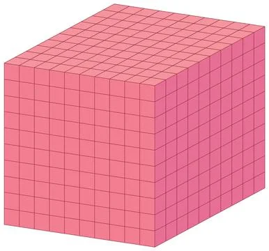 Geometric Cube with Mathematical Blocks Stock Illustration