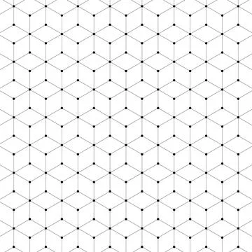 Geometric Cubic Net Seamless Pattern Vector Illustration Stock Illustration