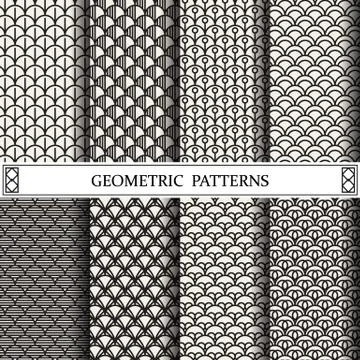 Geometric curve vector pattern,pattern fills, web page, background, surface a Stock Illustration