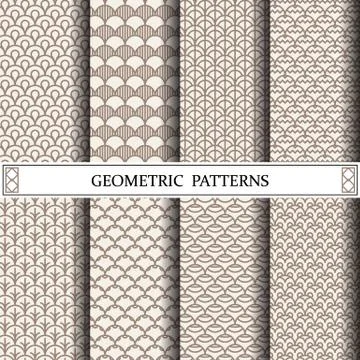 Geometric curve vector pattern,pattern fills, web page, background, surface a Stock Illustration