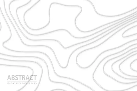 Geometric cut paper white background, topography map concept. Vector illustra Stock Illustration