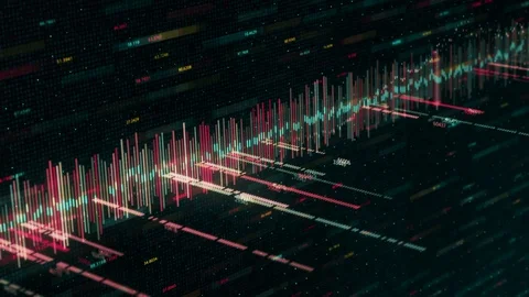 Geometric cyber graph visualization of network business situation. Animation Video stock 121238671