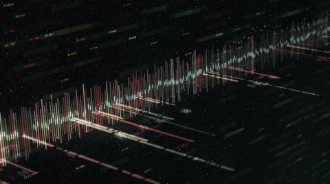 Geometric cyber graph visualization of network business situation. Animation Stock Illustration