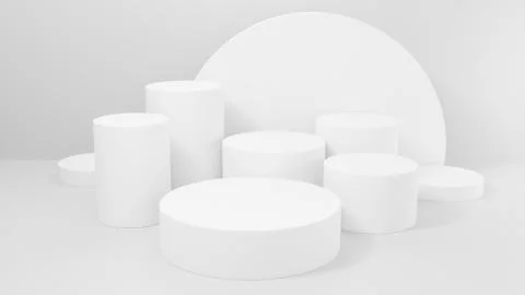 Geometric cylinder shape background Stock Illustration