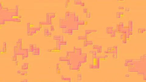 Geometric Dance in 4K Glitch Orange Geometric Background Motion Stock Footage 300048900