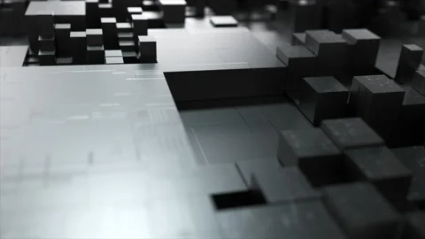 Geometric Dark Abstract Background Interior Industrial Construction Structure. Video stock 161356424