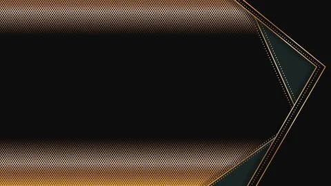 Geometric dark background with golden mesh Stock Illustration