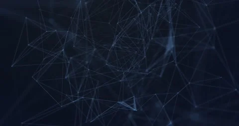 Geometric Dark Blue Abstract Background for Presentations with Plexus Lines. Stock Footage 157064347