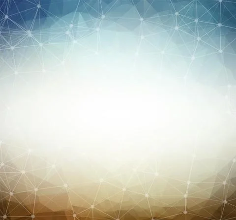 Geometric Dark Gray Polygonal background molecule and communication. Connecte Stock Illustration