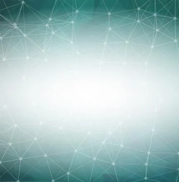 Geometric Dark Green Polygonal background molecule and communication. Connect Stock Illustration