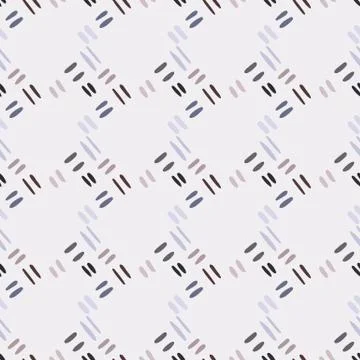 Geometric dash line seamless pattern. Decorative line shapes endless wallpape イラスト素材