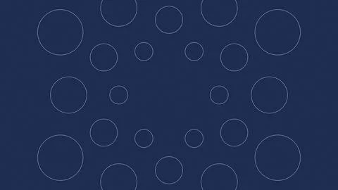 Geometric dashed circles pattern on dark blue background Stock Illustration