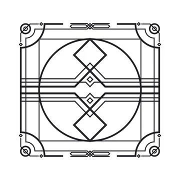 Geometric decorative frame Illustrazione stock