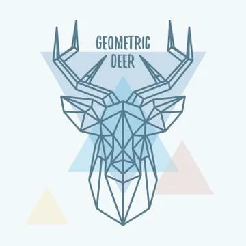 Geometric Deer Head Stock Illustration