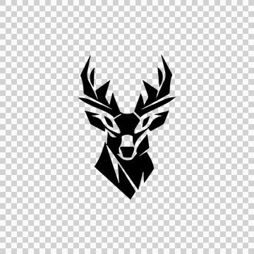 Geometric Deer Head Logo Design Stock Illustration