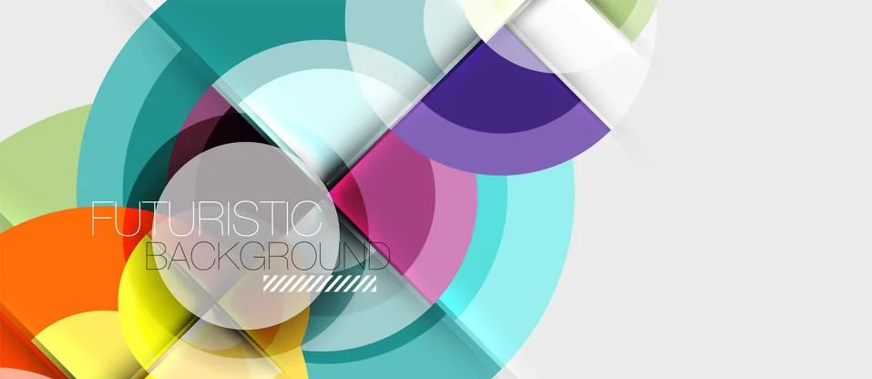 Geometric design abstract background - circles Stock Illustration