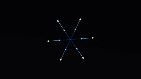 Geometric design with arrows and lines on a dark background Stock Footage 338288877