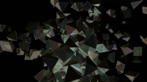 Geometric design background of glowing pyramids in abstract motion (FULL HD) Video stock 41506314