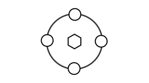 Geometric design with Circles. Concept of Hardwork and dicipline. Hi-tech geo Stock Illustration
