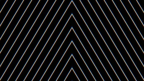Geometric design with diagonal lines on a black background Stock Footage 338399814