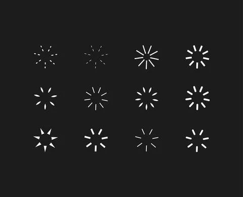 Geometric Design Elements. Radiant Spark. Stock Illustration